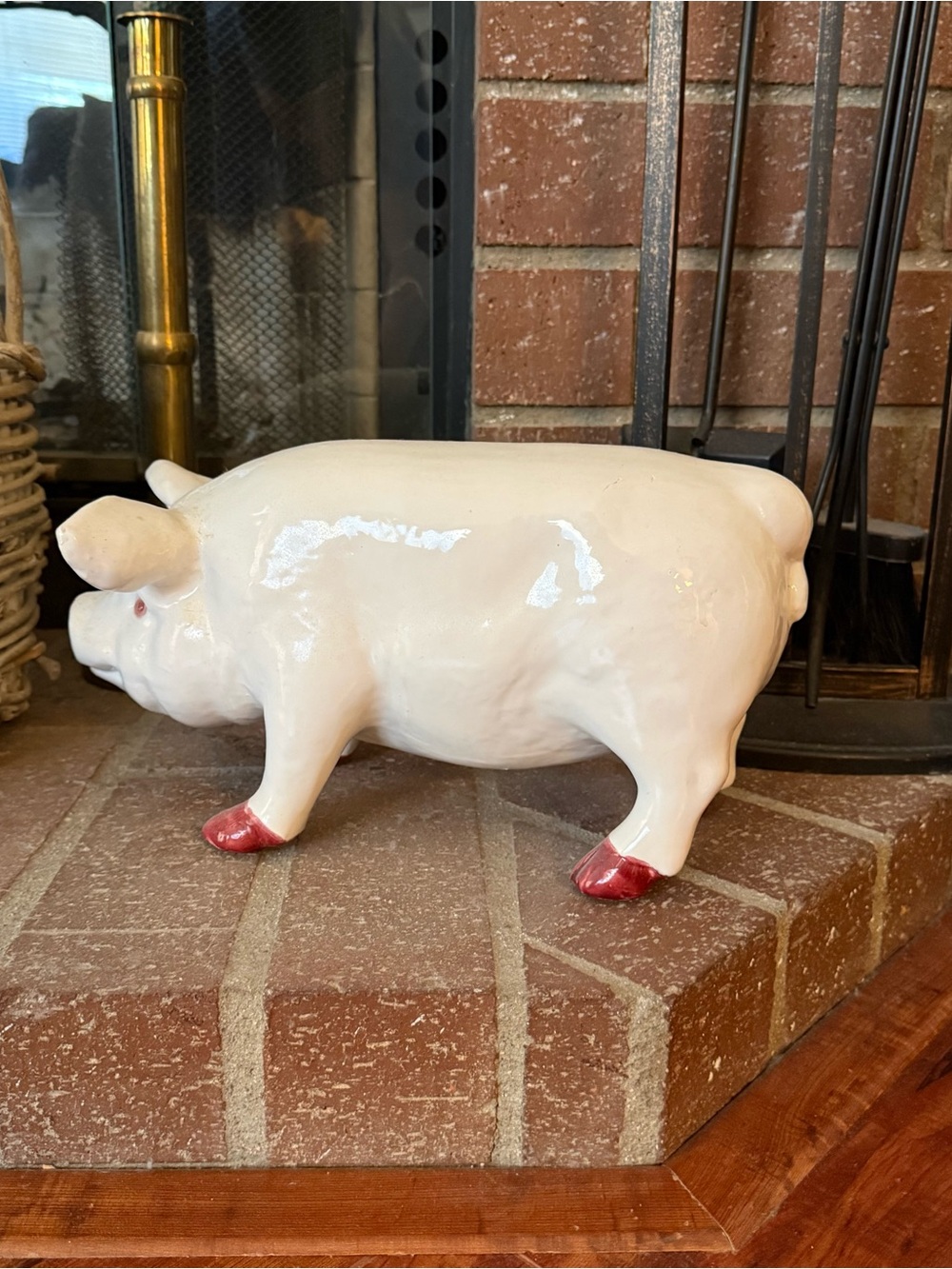 Vintage Sigma Tastesetter White Ceramic Pig Figurine - French Style